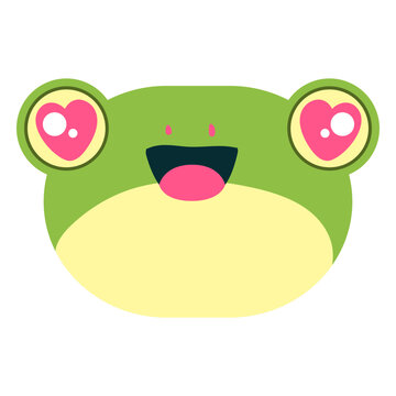 Love heart frog face