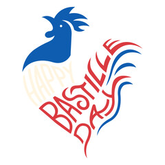 Bastille Day rooster badge © Vexels