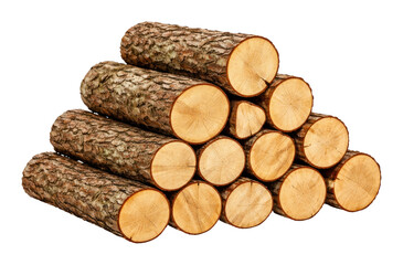 Naklejka premium PNG Stacked logs with natural texture.