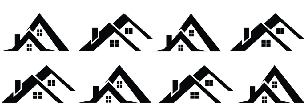House Roof Real Estate Modern Logo Vector Collection