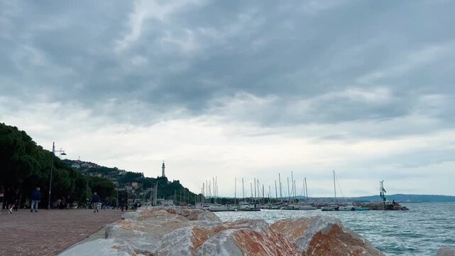 Barcola Promenade Walkway in Trieste, Italy