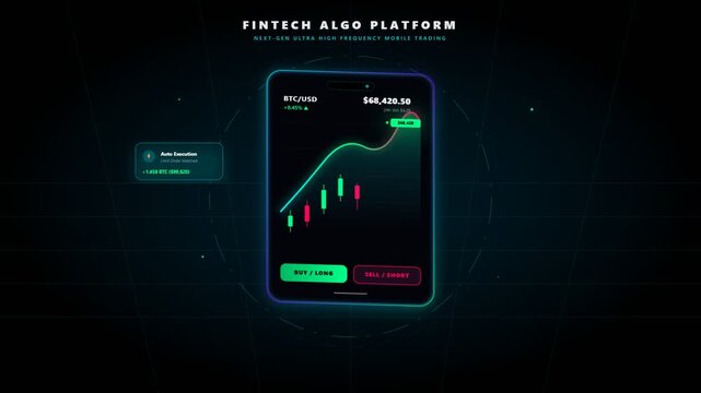 Innovative Mobile Trading App with Real-Time Data for Cryptocurrency and Algorithmic Trading