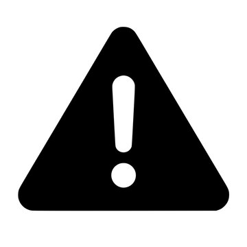 Alert icon flat outline in black