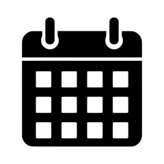 Fototapeta premium Appointment calendar icon flat outline in black