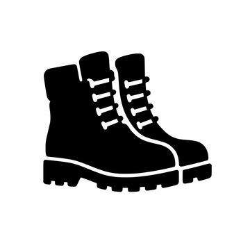 Brisk boots icon flat outline in black