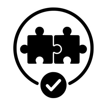 Compatibility icon flat outline in black
