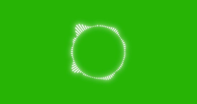 White green audio waveform spectrum animation, abstract sound visualizer equalizer lines, digital music frequency wave