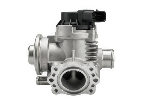 automotive engine egr valve exhaust gas recirculation isolated on transparent background