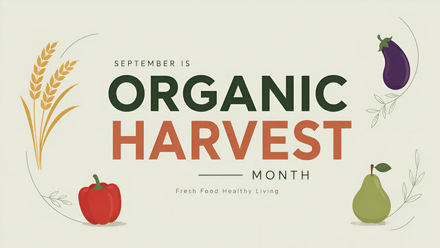 September Organic Harvest Fresh Food Awareness Banner