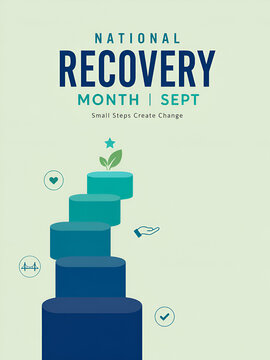 National Recovery Month Ascending Pathway Awareness Poster