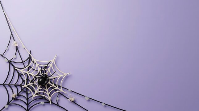 Eerie halloween night a spooky and mysterious background with bare branches and purple hues
