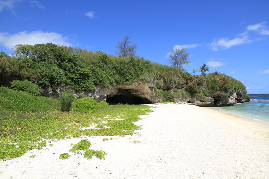 Beach cave, Ladder Beach, Saipan, Northern Mariana Islands
