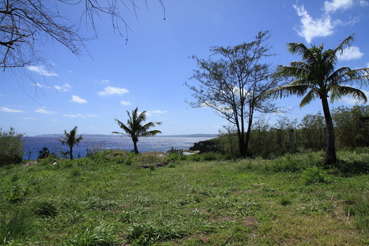 Scenic ocean view, Ladder Beach, Saipan, Northern Mariana Islands