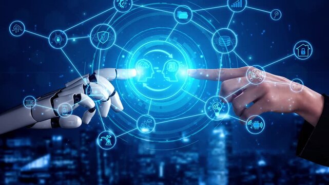 AI enables collaborative intelligence by linking robotics, machine learning, and data systems to automate operations and improve real-time decision-making. Marrow