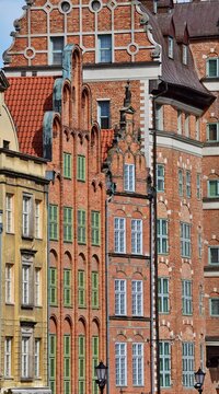 Typische H&auml;user in Gdansk, Polen, vertikal