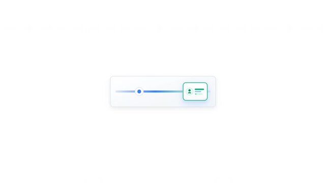 Minimalist digital slider interface element for web and mobile application design.