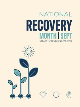 National Recovery Month Personal Growth Awareness Poster