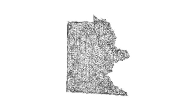 Sketch Brooks outline map animation - smooth progressive reveal