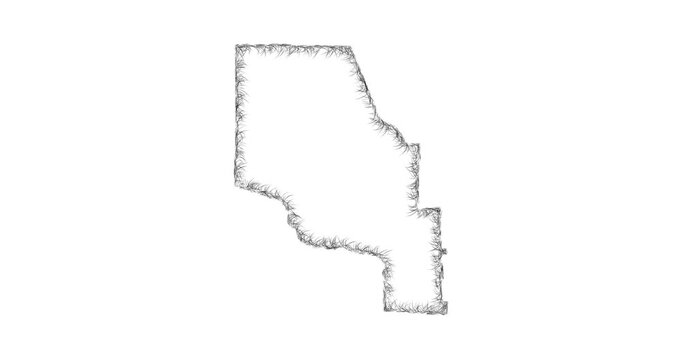 Sketch Clinch outline map animation - smooth progressive reveal