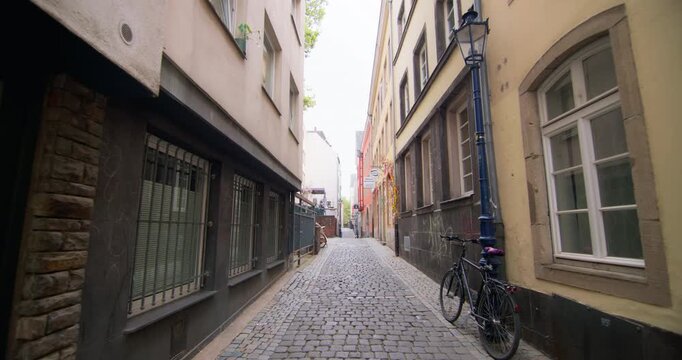 Beautiful Cologne city center with historic architecture tourist streets and charming urban landscape attracting travelers exploring Germany and Europe