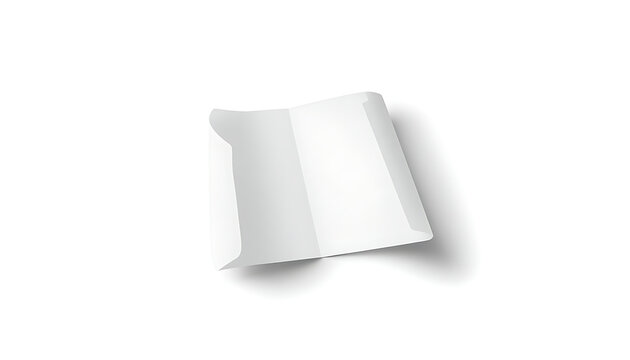 A single blank folded piece of white paper with soft shadows