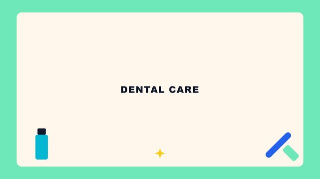 Dental Care Educational Presentation Slide with Minimalist Graphic Design.