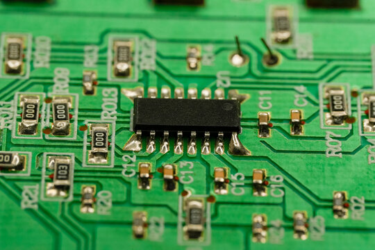 Electric Circuit With ic Close Up Photos