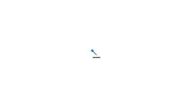 Minimalist 3D render of a blue pushpin resting on a flat surface.