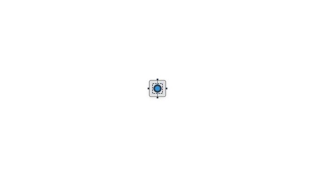 Minimalist Animated Unity Engine Logo Spinning on White Background.