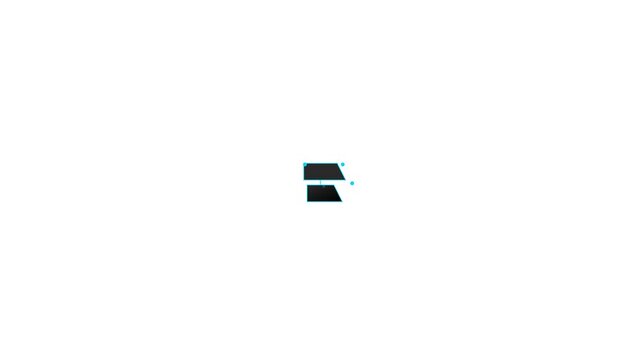 Minimalist Abstract Geometric Animation Featuring Floating Dark Rectangular Shapes on White Background.