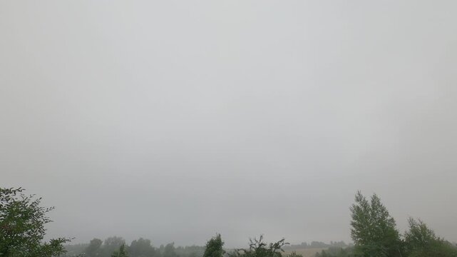 Moody Gray Sky With Fast Moving Storm Clouds Timelapse
