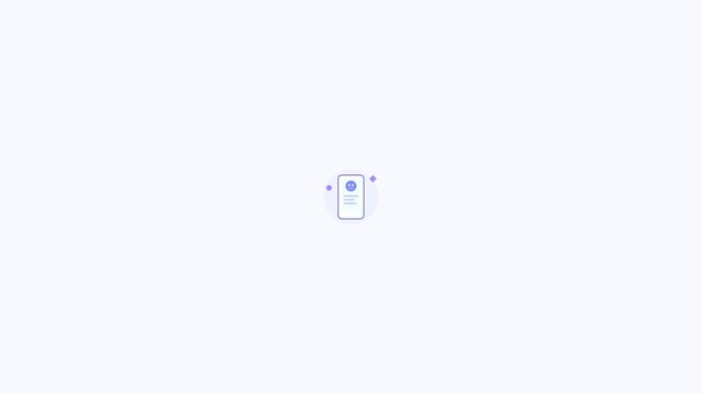 Minimalist Digital Interface Icon Featuring a Mobile Phone and Notification Bell.