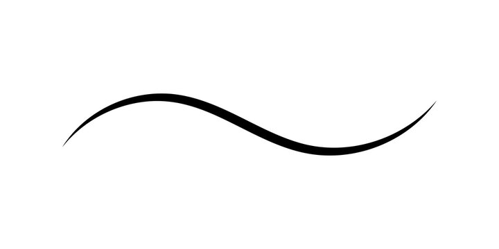 A single smooth black curved line wave shape