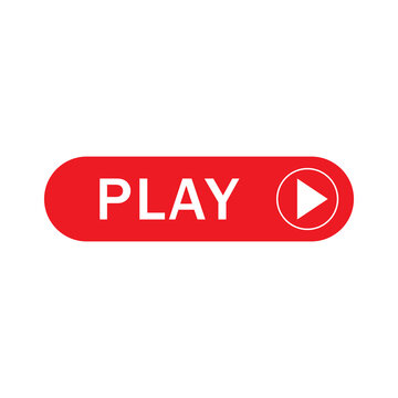 Red play button icon with white text and triangle symbol