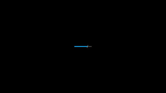 Minimalist Digital Loading Bar Animation on Solid Black Background.