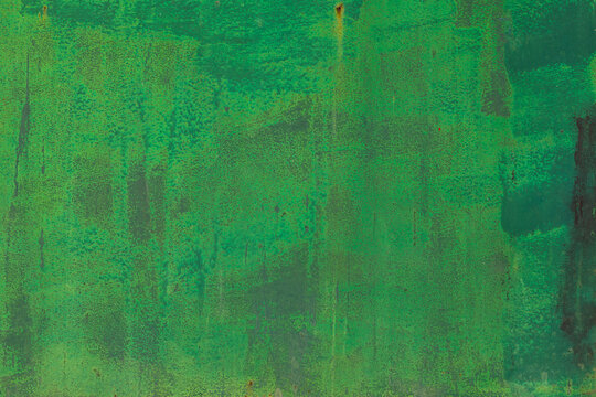 Textured Green Metal Surface with Rust and Weathering