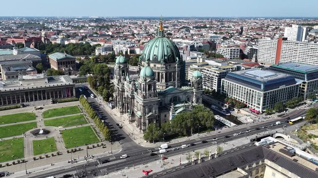 Berliner Dom In Berlin In Germany. Old City Landscape. Downtown District. Medieval Buildings. Berliner Dom In Berlin In Germany. Vacations Travel. Beautiful Skyline. Central Europe City.