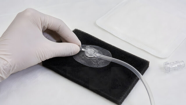 Negative Pressure Wound Therapy Foam Dressing with Suction Tubing