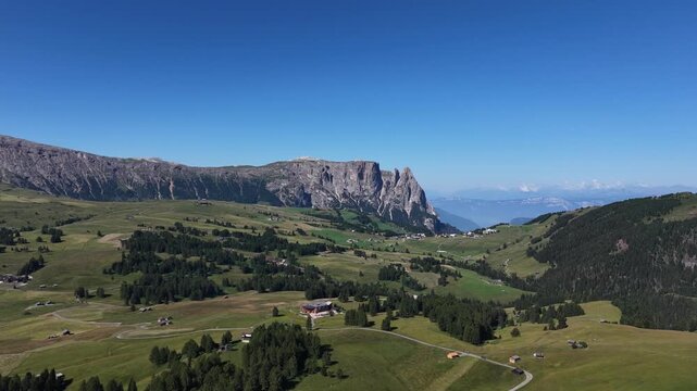 Seiser Alm or Alpe di Siusi, Dolomites Alps, Sassolungo and Sassopiatto mountains, Trentino Alto Adige, South Tyrol, Italy, Europe