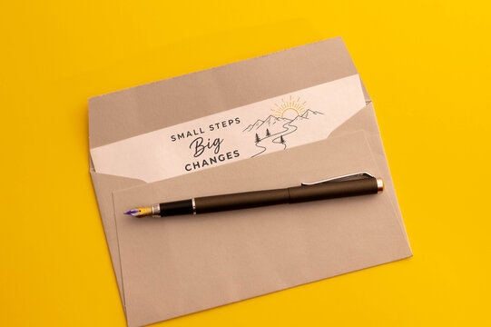 Small Steps Big Changes Personal Growth and Progress Concept.
