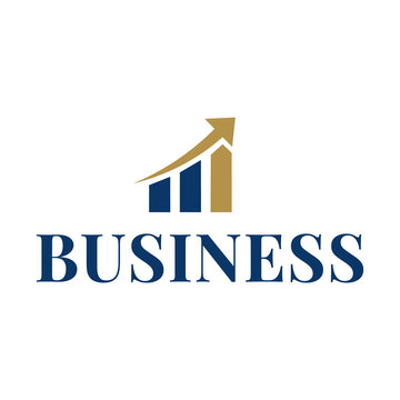 Business Growth Logo Vector Chart with Arrow icon design template elements