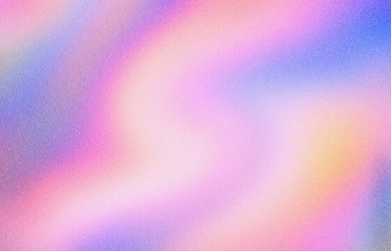 Abstract pink pastel holographic blurred grainy gradient background texture. Colorful digital grain soft noise effect pattern. Lo-fi multicolor vintage retro design.