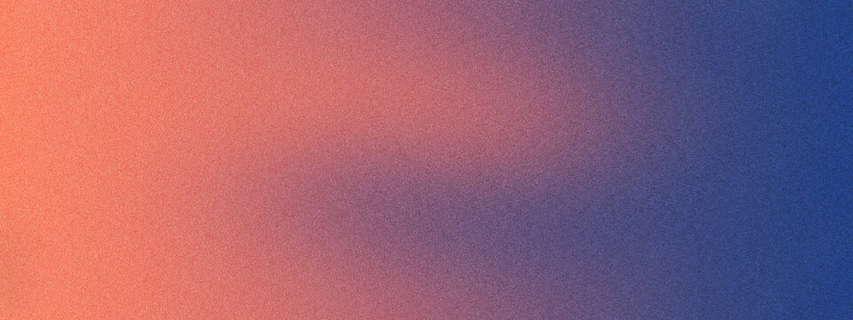 Colorful red and blue sunrise gradient noisy grain background texture