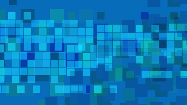 Blue Abstract Geometric Digital Grid Pattern 4K