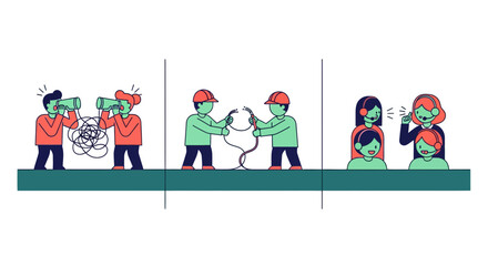 Fototapeta premium Streamlining Communication Process and Customer Support Illustration