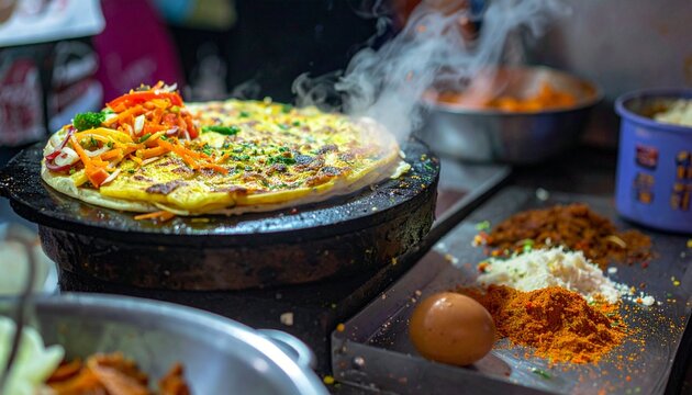 Sri Lankan Kottu Roti Street Food