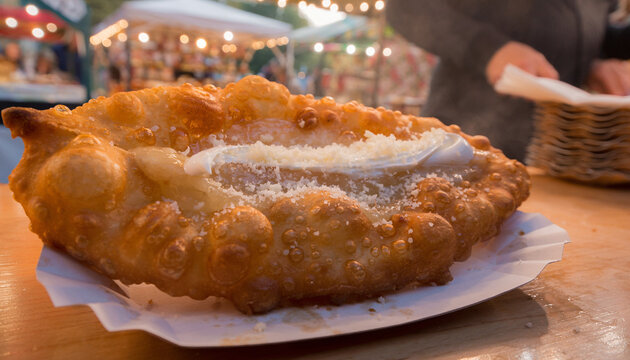 Romanian Langosi with Garlic and Cheese