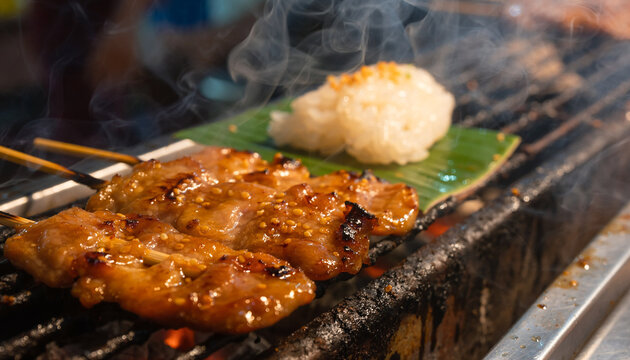 Thai Moo Ping Grilled Pork Skewers