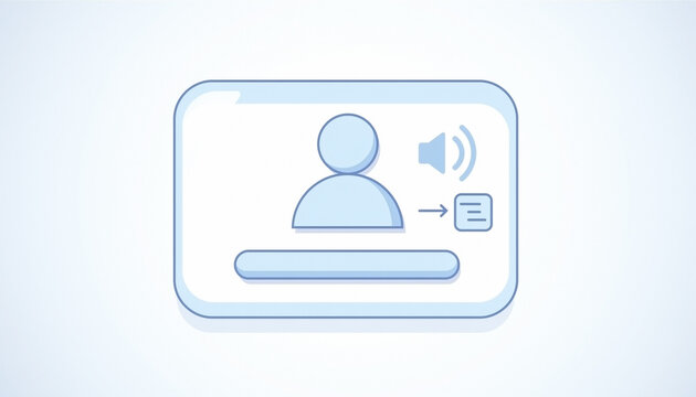 Web Accessibility Interface with Audio and Text Support Icons
