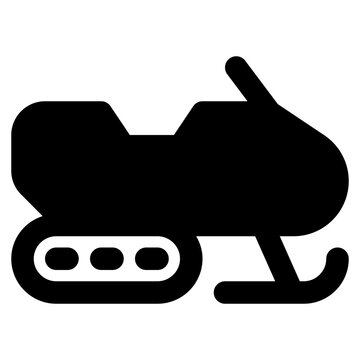 snow sledge icon illustration